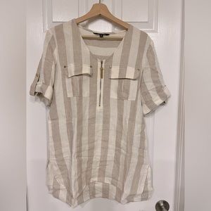 Ellen Tracey Linen Blouse - Size Small